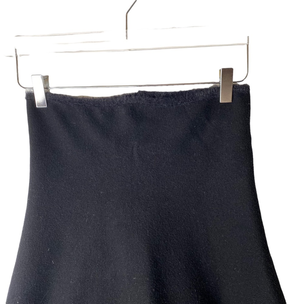 Zara Knit Skater Skirt Sweater Fabric Faux Fur Size Small - Picture 3 of 8